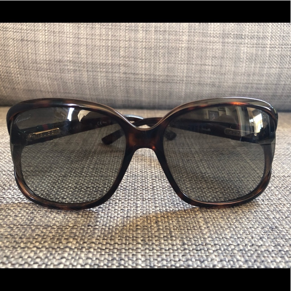 Gucci Havana Rectangle Sunglasses